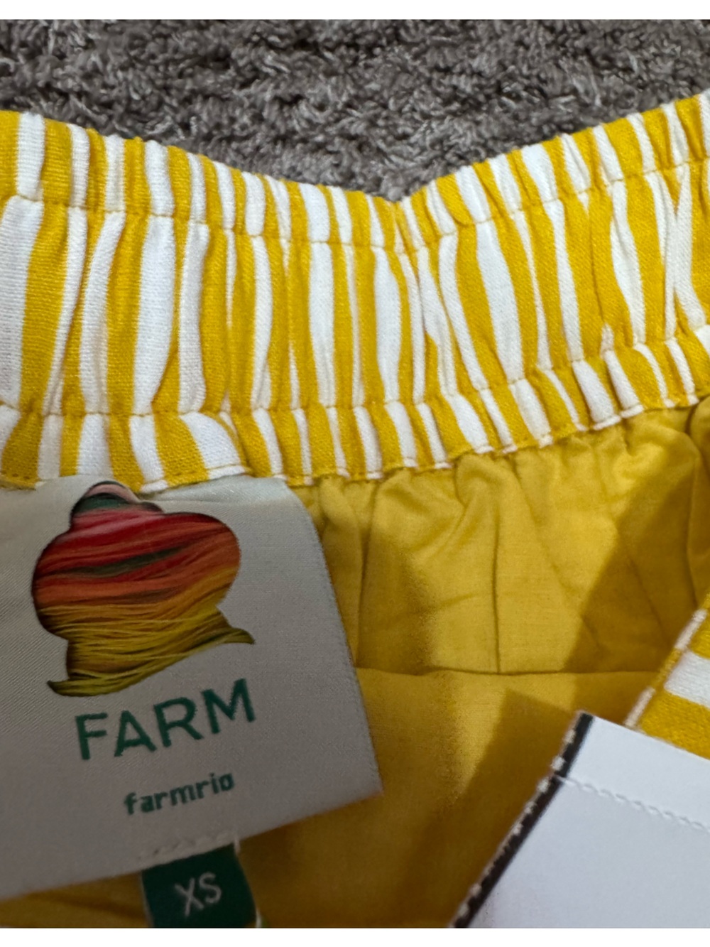 Farm rio Yellow Stripes Richelieu Midi Skirt - Picture 4 of 5